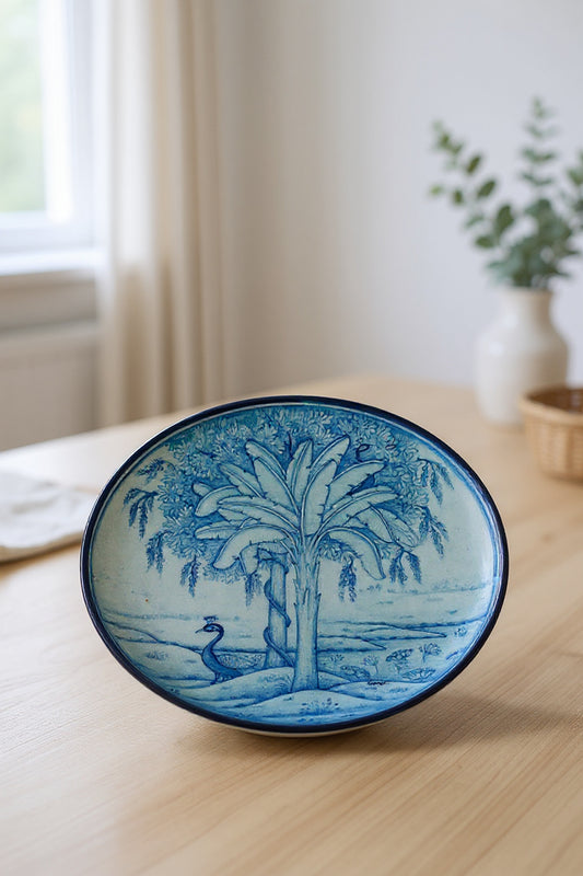Peacock & Palm Wall Plate