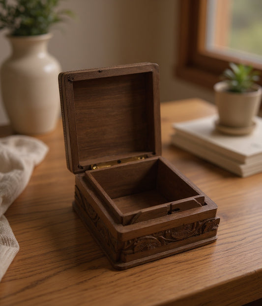 Whisperwood Carved Keepsake Box