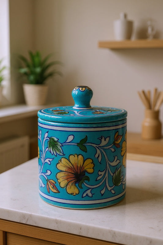 Aqua Garden Storage Jar