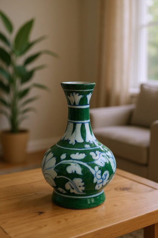 Emerald Vine Elegance Vase