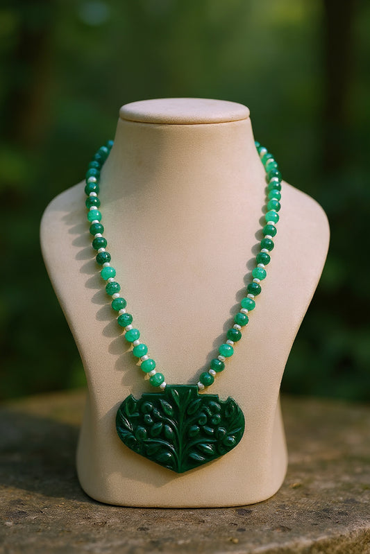 Emerald Leaf Heritage Necklace