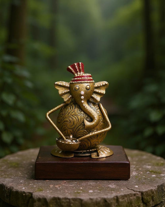 Royal Rhythm: Dhokra Art Ganesha Musician