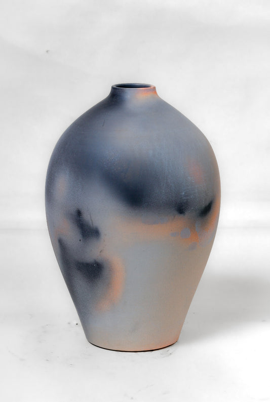 Smoke-Washed Minimalist Terracotta Vase