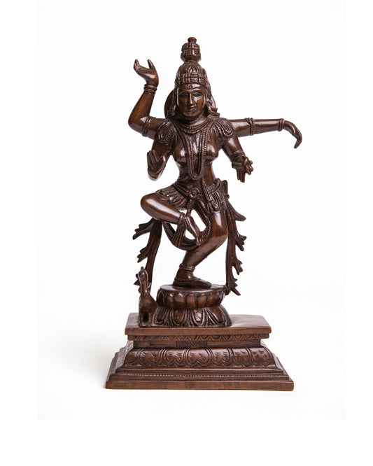 Divine Rhythm: Handcrafted Wooden Nataraja Idol