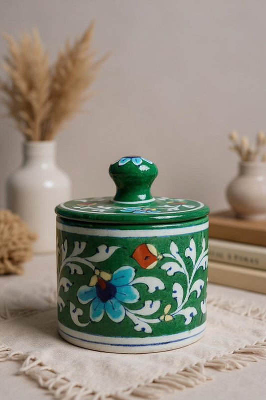 Emerald Blossom Jar