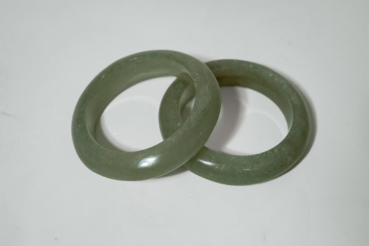 Green Aventurine Gemstone Bangles (Set of 2)
