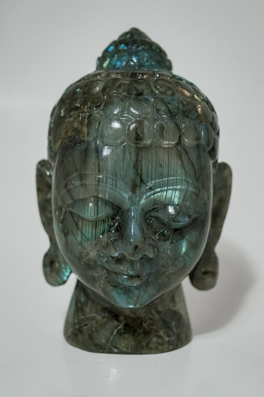 Buddha Head in Labradorite Gemstone
