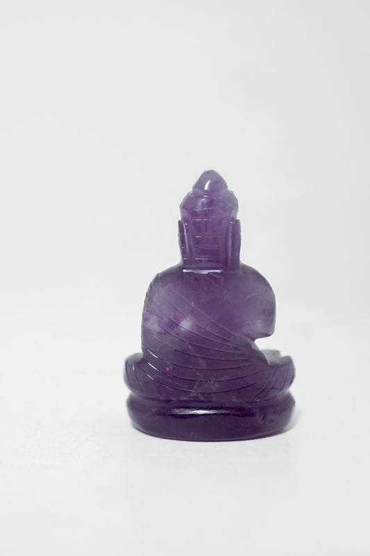 Seated Buddha in Amethyst Gemstone