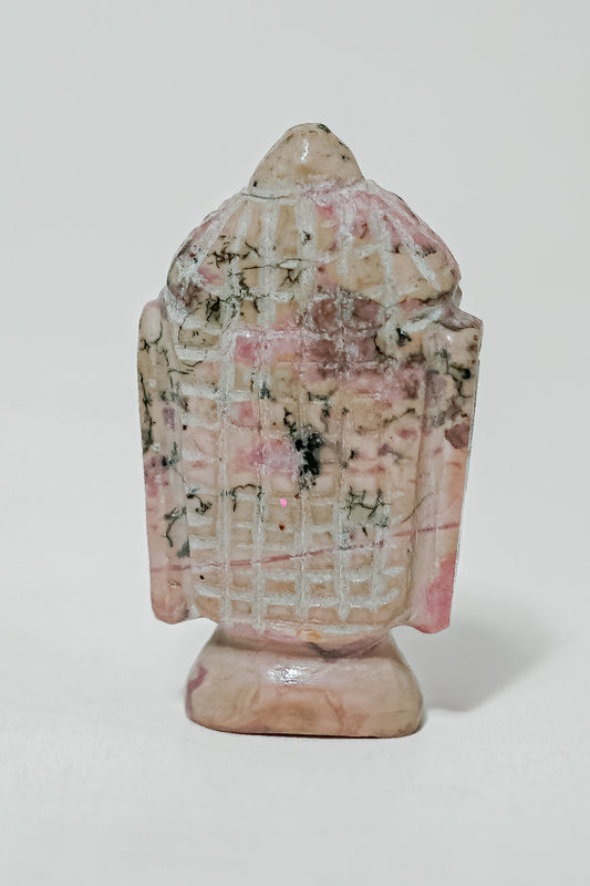 Buddha Head in Rhodonite Gemstone