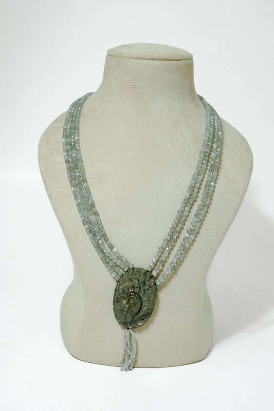 Iridescent Peacock Grace Necklace