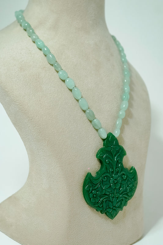 Verdant Blossom Jade Necklace
