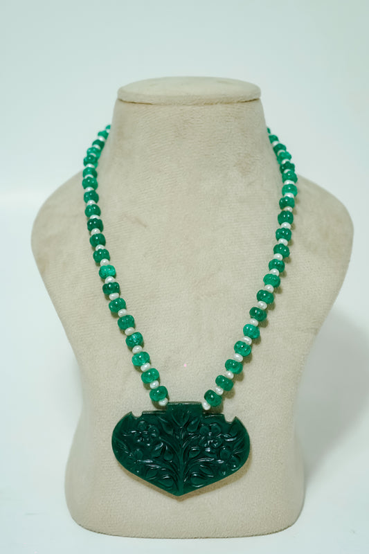 Emerald Leaf Heritage Necklace