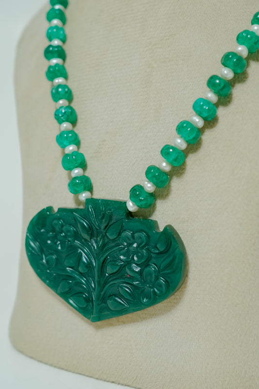 Emerald Leaf Heritage Necklace