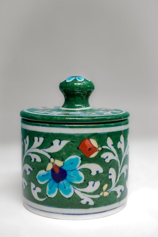 Emerald Blossom Jar