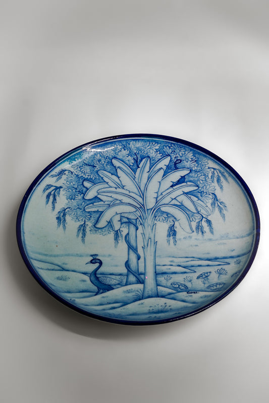 Peacock & Palm Wall Plate