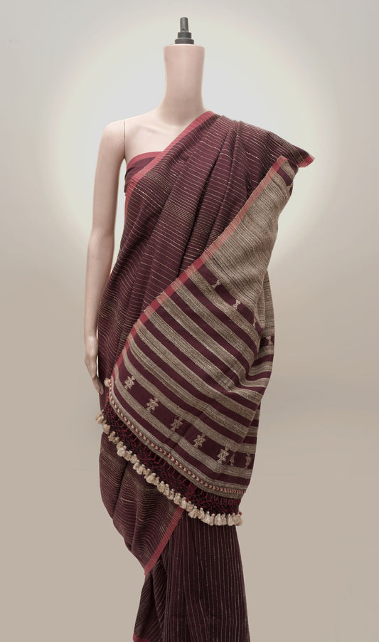 Twilight Pagdi Gradation Handwoven Saree