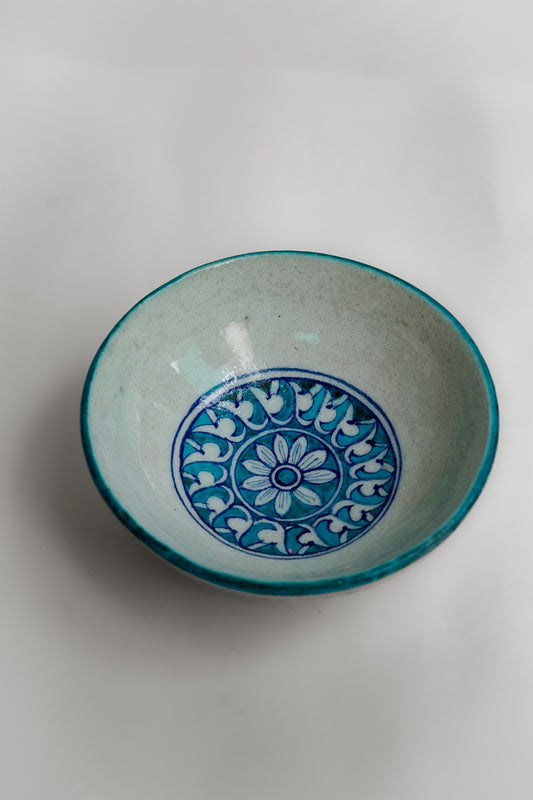 Indigo Heart Bloom Bowl (D-6", H-2.5") – Blue Pottery Floral