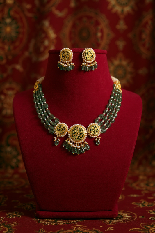 Shahi Baagh – Thewa Royal Garden Necklace