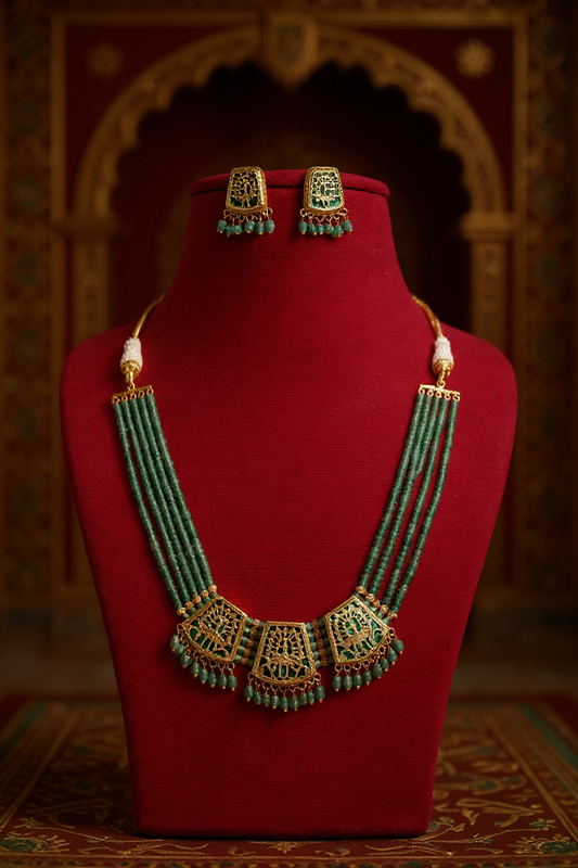 Noor-e-Zamaneh – Thewa Pendant Necklace