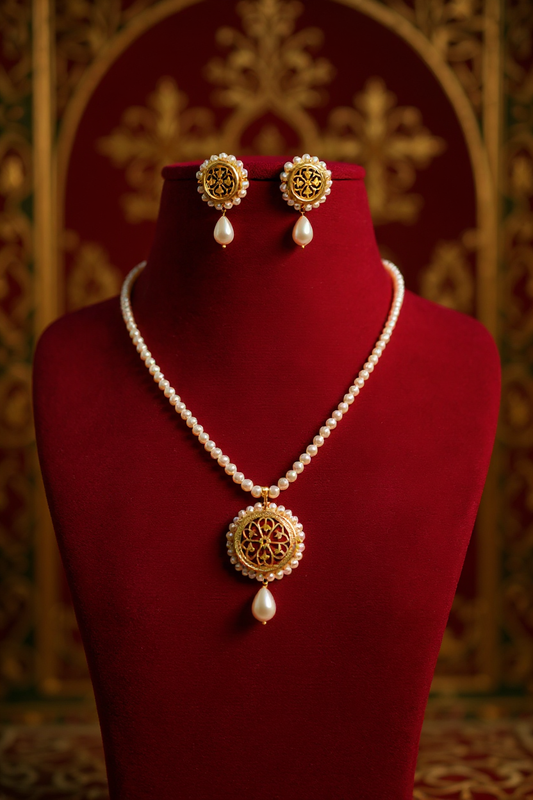 Radiant Pearl Drop Thewa Set