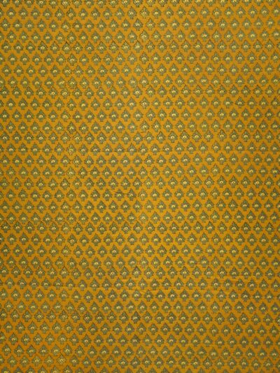 Ajrak Mustard Vine Symphony | Handcrafted Ajrak Fabric