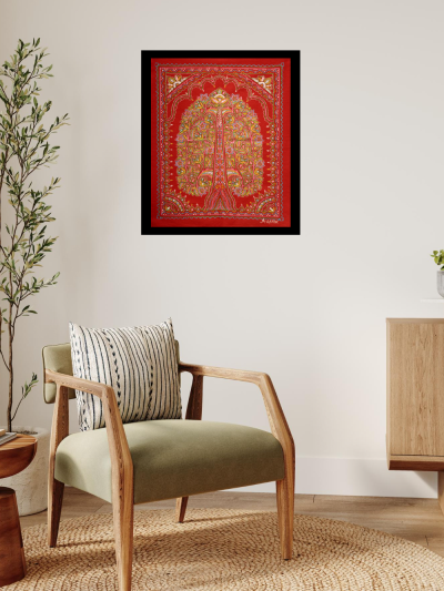 Persian Tree – Vibrant Madhubani Folk Art for Home Décor