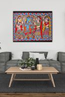 Madhubani Moment of Choice – Swayamvar ka Samay Artistic Painting