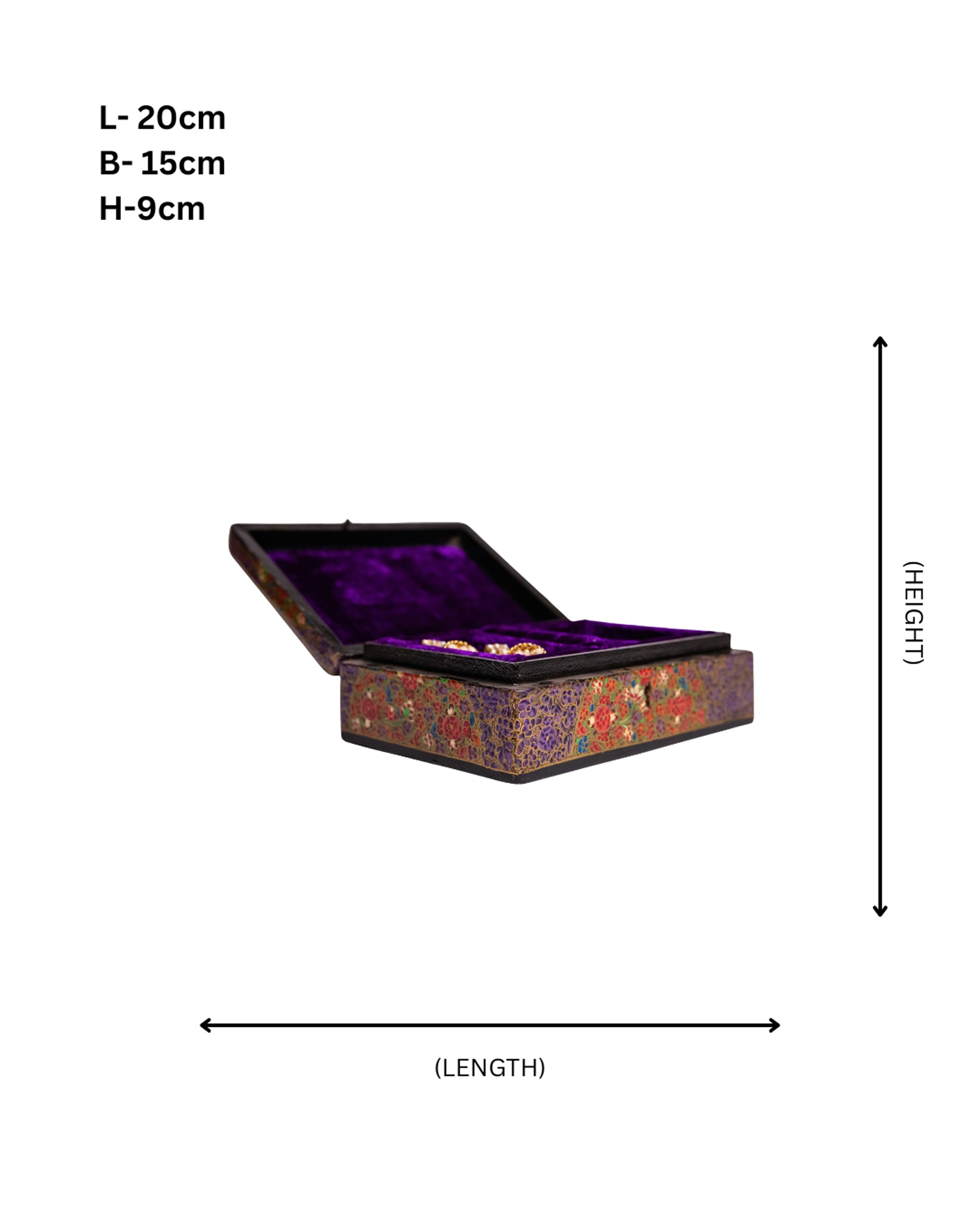 Violet Bloom Jewellry Casket | Handcrafted Floral-Inspired Jewelry Box