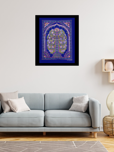 Crown Bloom Tree – Handpainted Madhubani Art Depicting Blooming Majesty