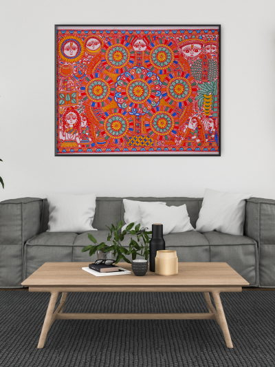 Saptapadi Shringar Painting – Madhubani Unique Cultural & Festive Décor