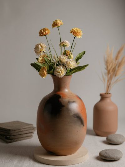 Eternal Flame Terracotta Vase