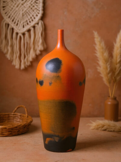 Earthen Ember Terracotta Vase – Minimalist Earthy Home Accent