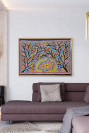 Handcrafted Jeevan ka Jod Painting – Madhubani Celebration & Togetherness