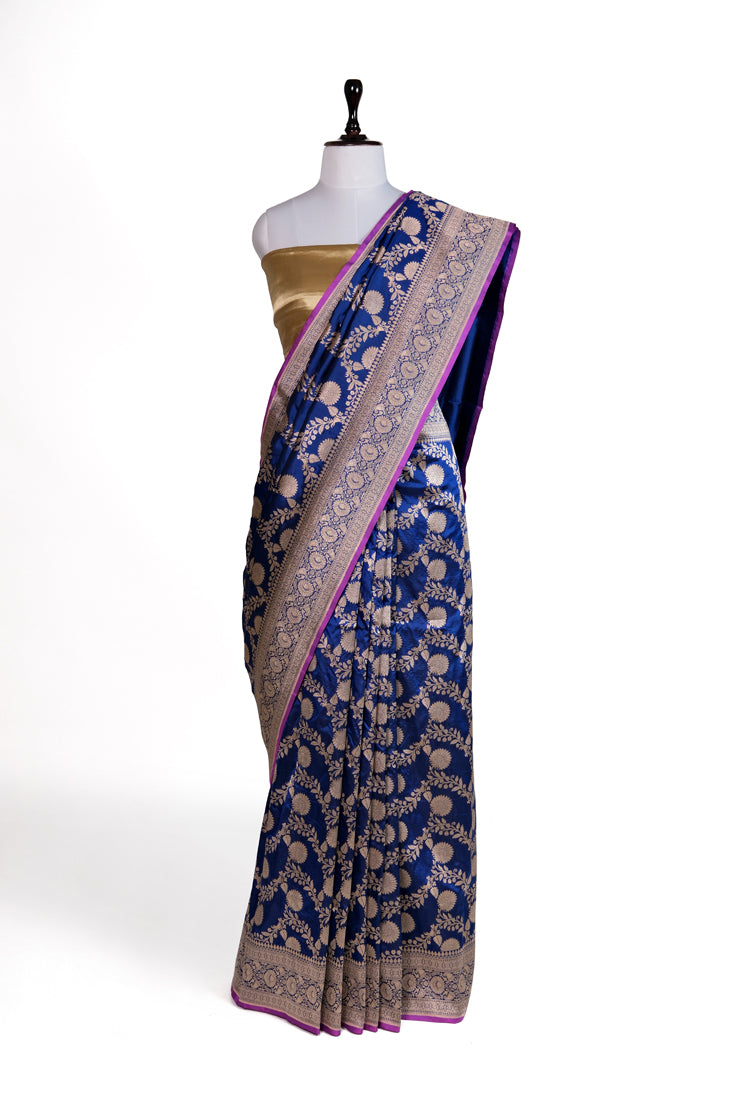 Neel Kamal Saree | Handwoven Banarasi Silk Saree