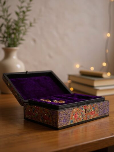 Violet Bloom Jewellry Casket | Handcrafted Floral-Inspired Jewelry Box