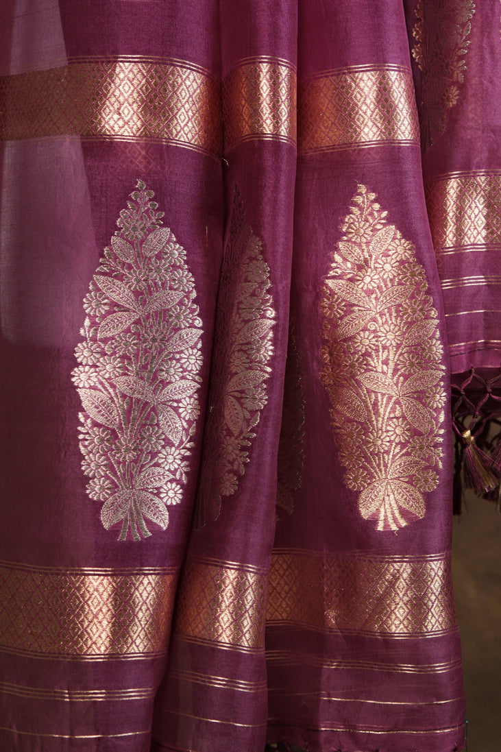 Angoori Jhalak Dupatta | Handwoven Banarasi Silk Dupatta