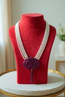 Royal Bloom Ruby-Pearl Jewellry – Festive & Bridal Necklace