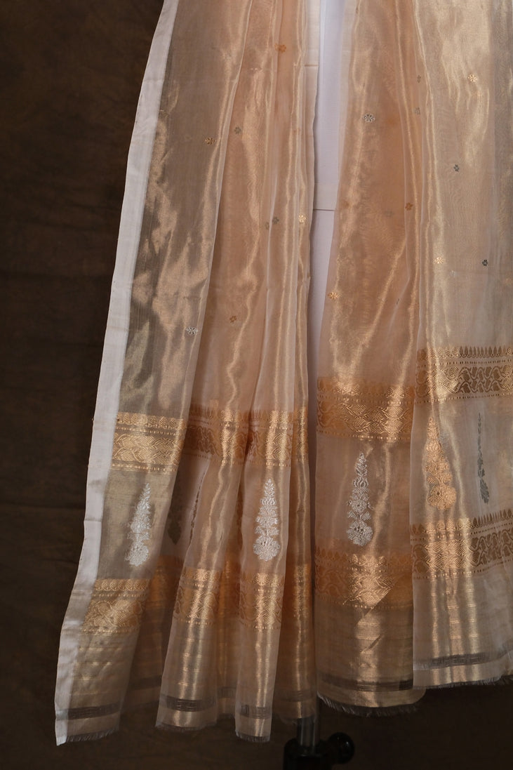 Sunehri Chaadar Dupatta | Handwoven Banarasi Silk Dupatta