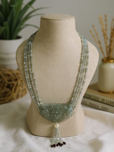 Royal Crest Jade Necklace – Bridal & Festive Statement Jewellry