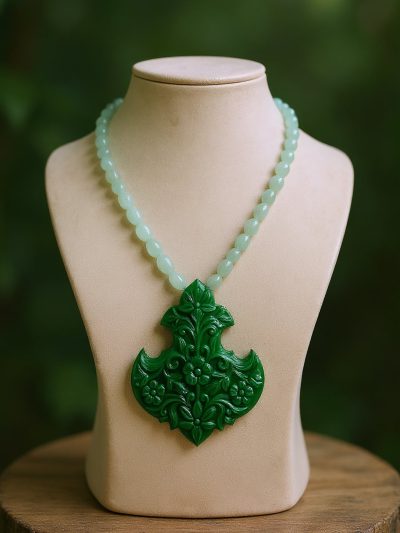 Verdant Blossom Jade Necklace