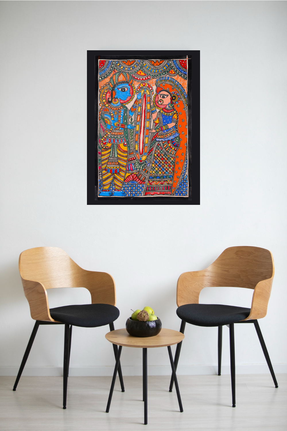 Vivah Sankalp Decorative Painting – Handcrafted Madhubani Artistic Accent