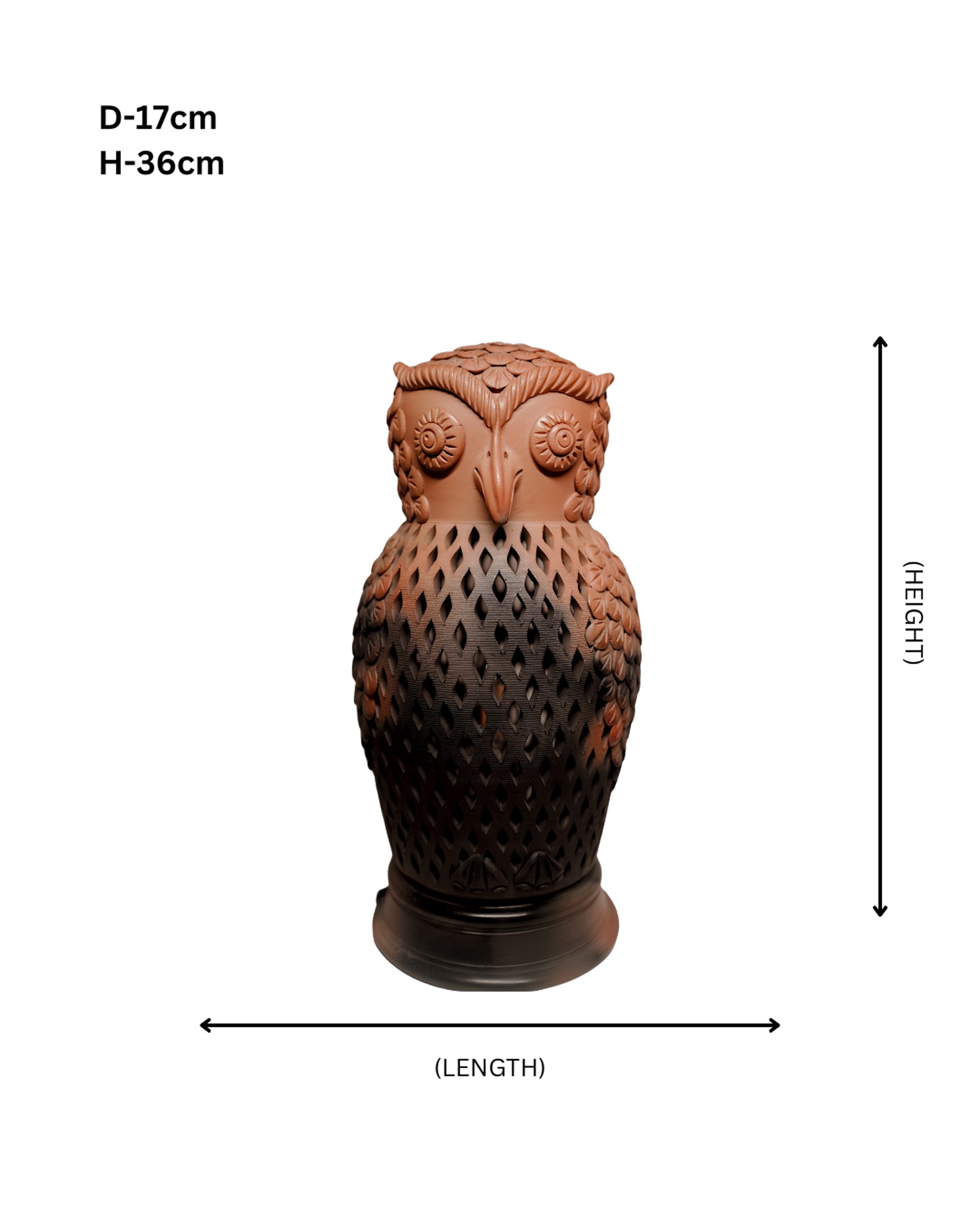 Wise Owl Terracotta Lamp