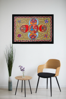 Triveni Raas Artwork – Vibrant Krishna Leela & Decorative Madhubani Wall Art