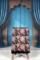 Ajrak Midnight Blossom | Handcrafted Ajrak Fabric