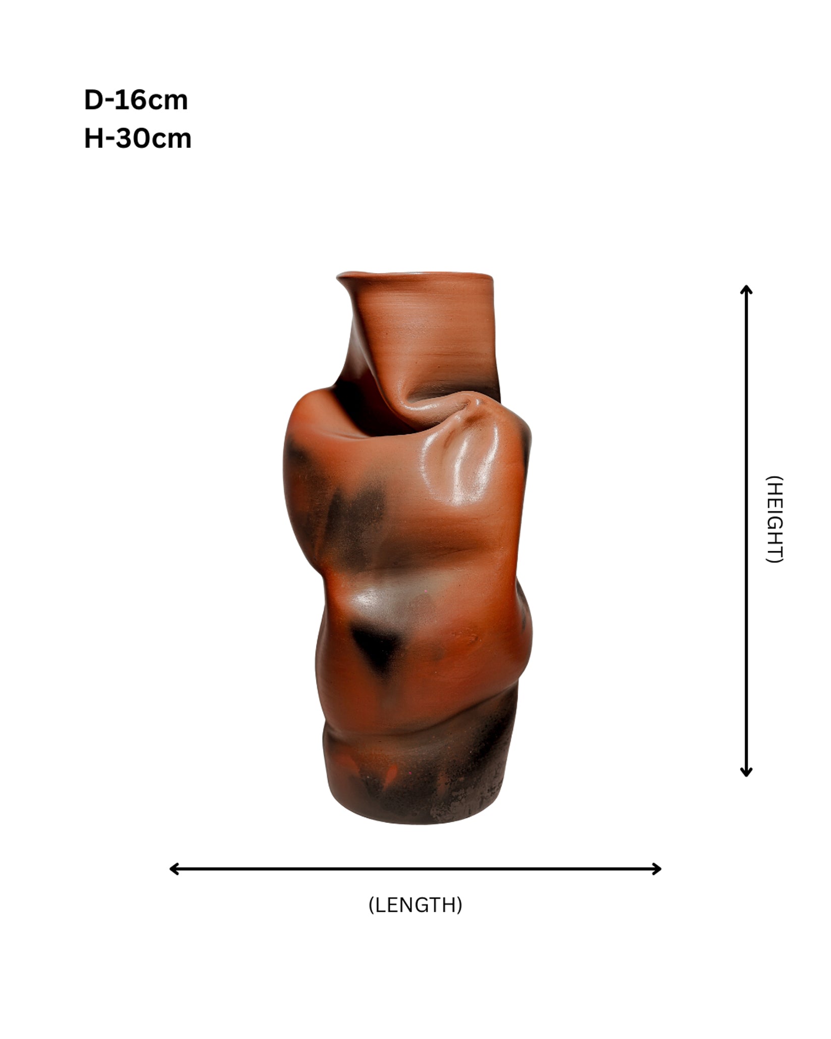 Ethnic Emberfold Terracotta Container – Rustic Handmade Pottery