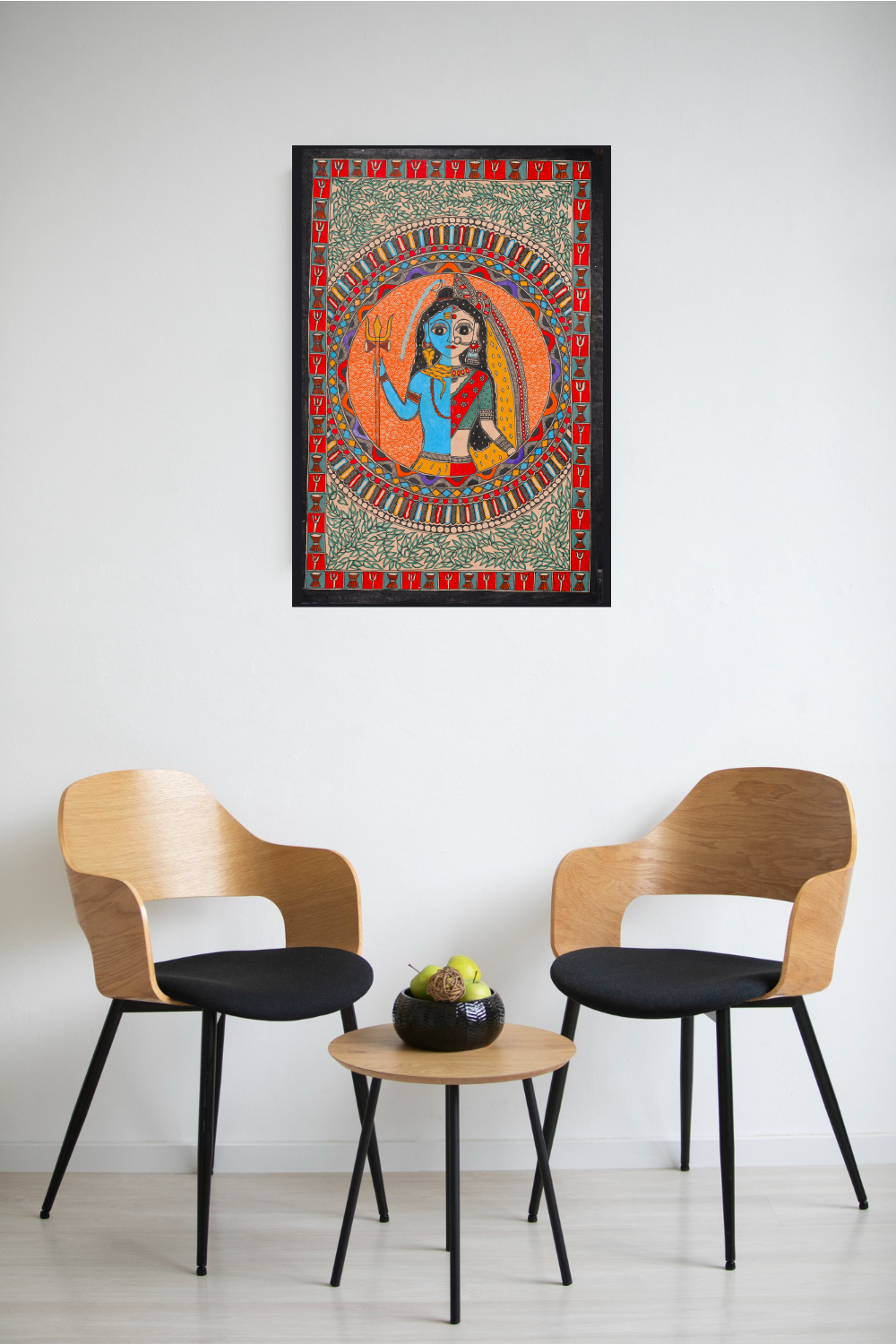 Samarpan ka Roop Decorative Painting – Madhubani Handcrafted Artistic Accent