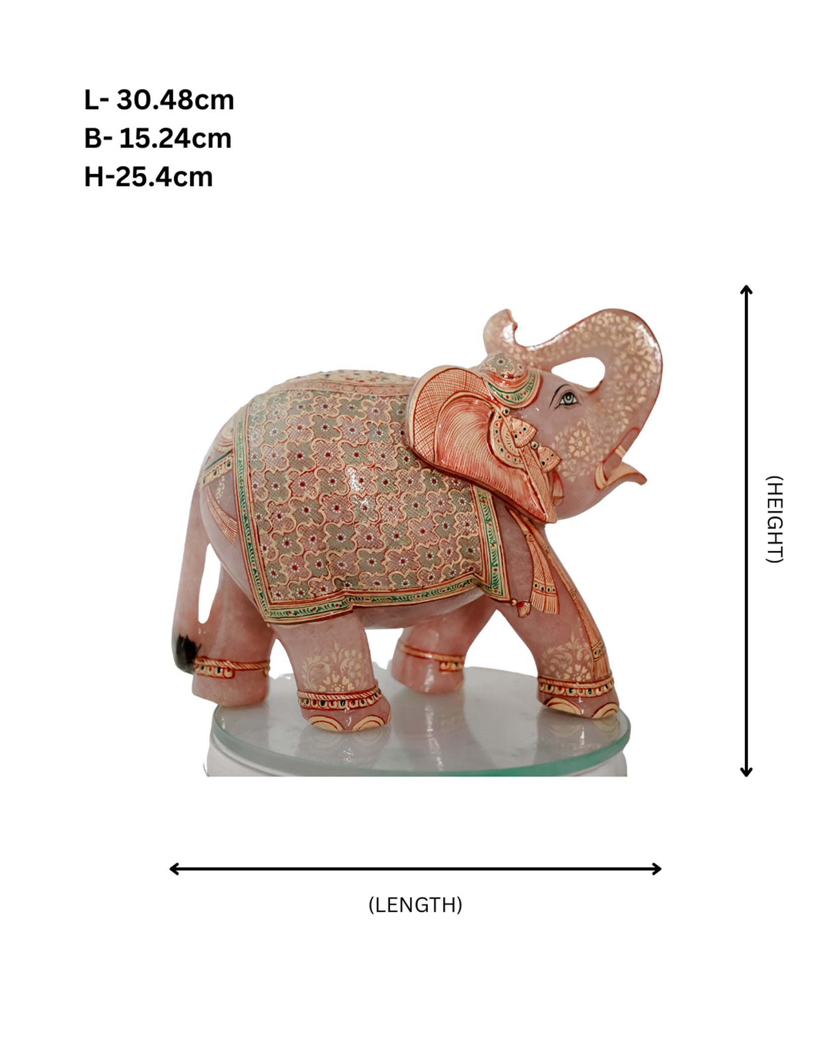 Exquisite Rose Quartz Elephant – Handcrafted Gemstone Décor