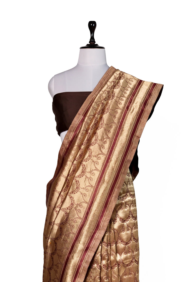 Sindoor Saaz Saree | Handwoven Banarasi Silk Saree