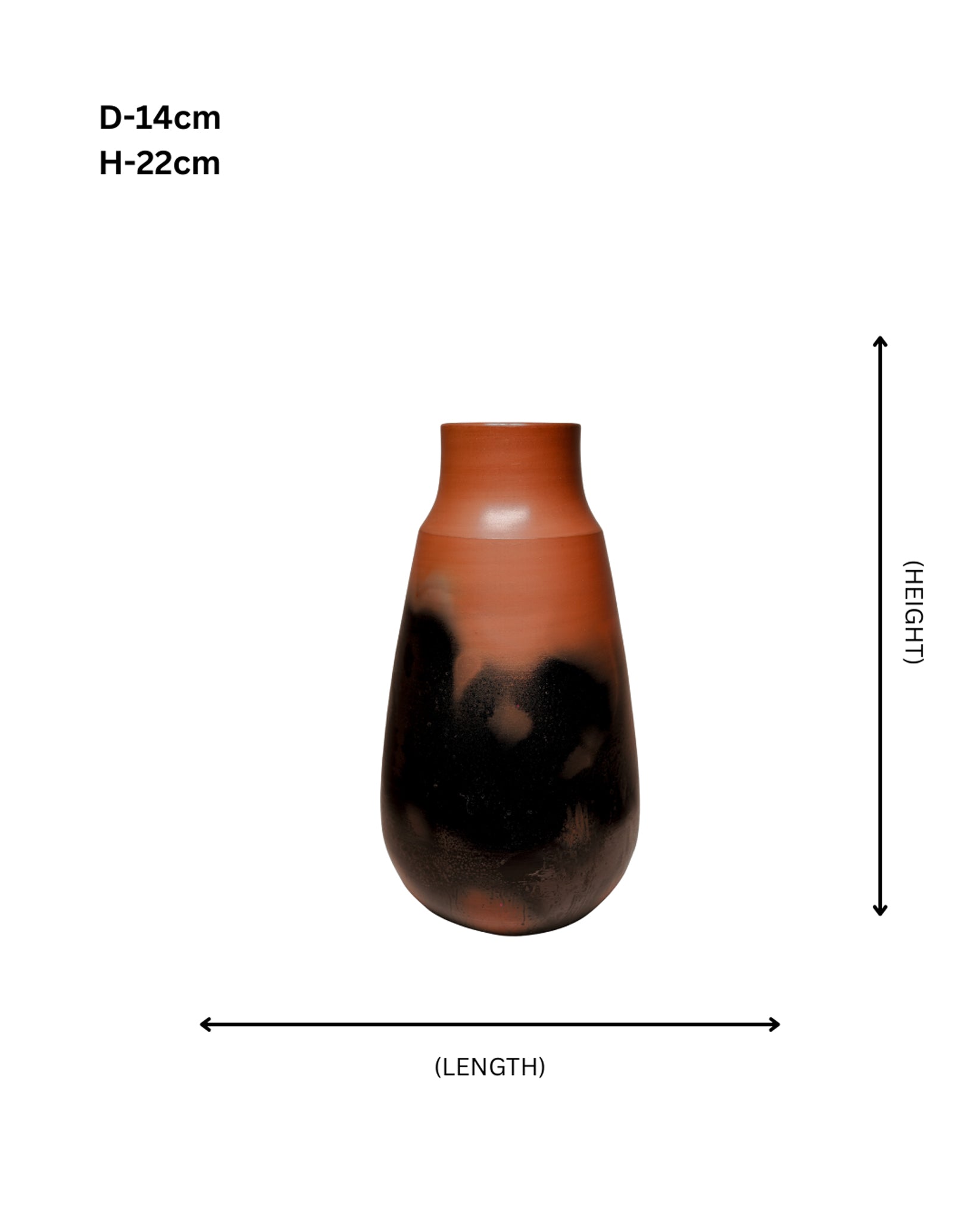 Terracotta Midnight Fade Vase