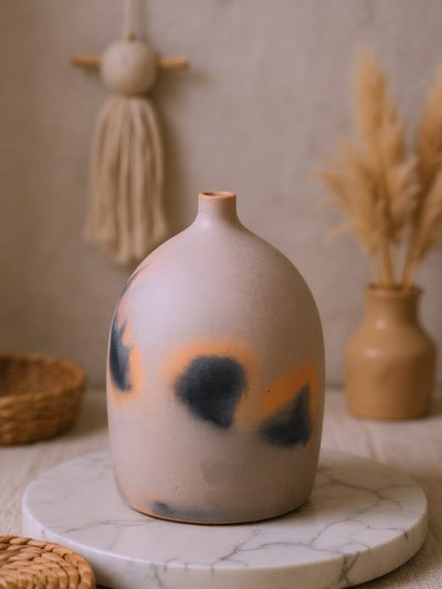 Ember Mist Terracotta Bottle Vase